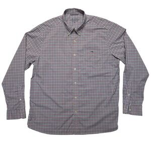 Vineyard Vines Shirt Men's XL Red Blue Plaid On The Go Performance Button Down